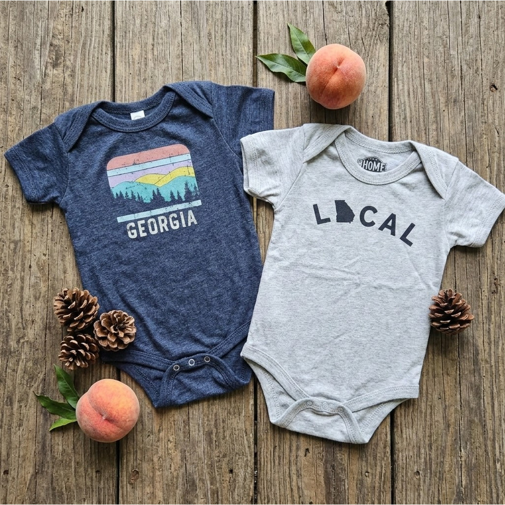 Home Free Baby Bodysuit Bundle | Georgia Graphic Bodysuits | Size 18M